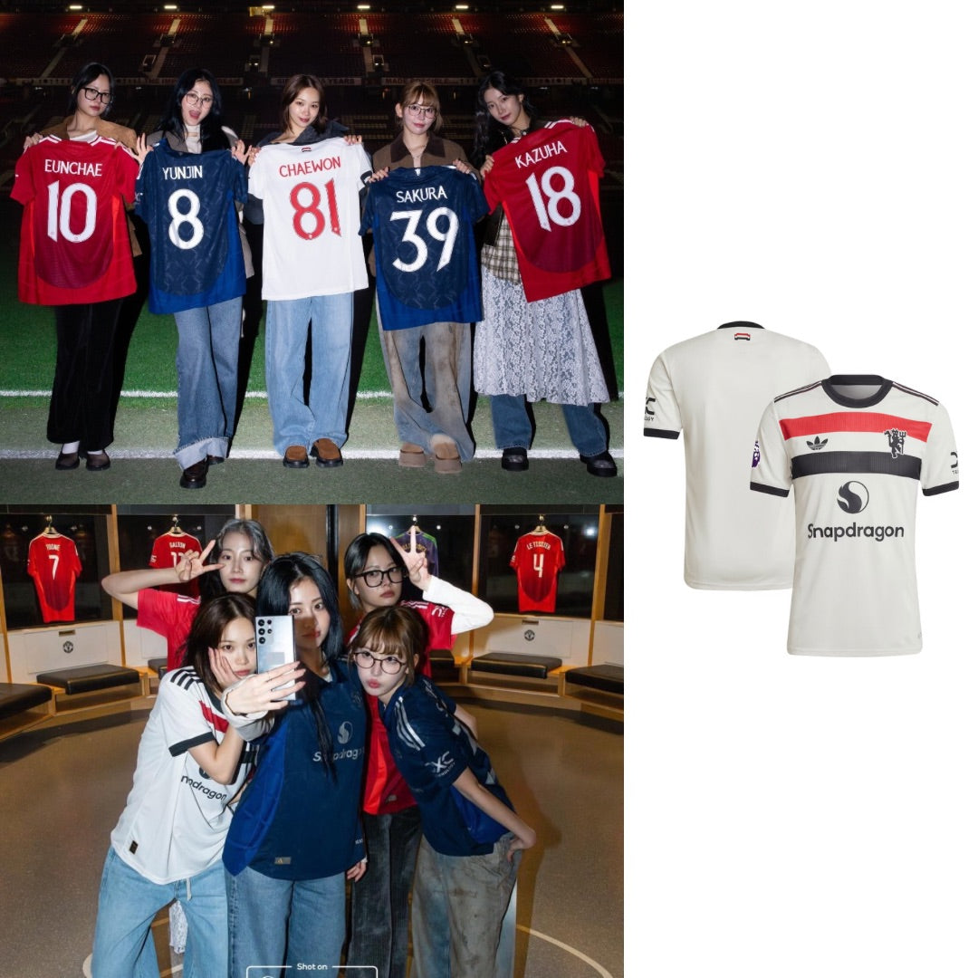 Le Sserafim MU Soccer Jersey // White