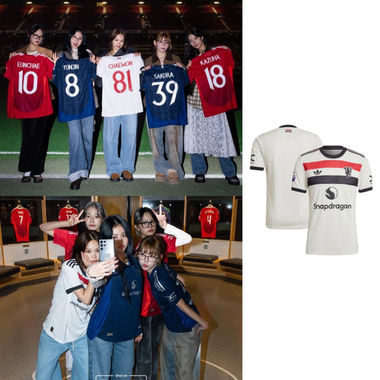 Le Sserafim MU Soccer Jersey // White