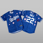 New Jeans LA Tokyo Series Baseball Jersey // Blue