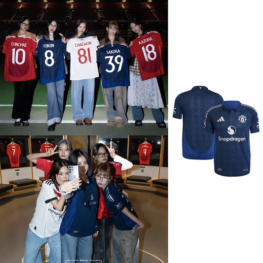 Le Sserafim MU Soccer Jersey // Blue