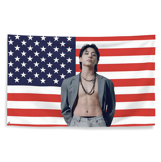 Jungkook American Flag Tapestry
